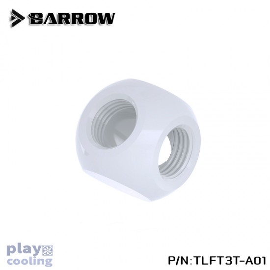 Barrow Metalic Cube Tee - 3Way White
