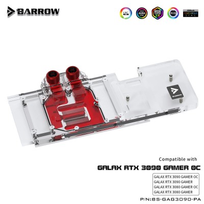 GALAX 3090 GAMER OC Full coverage Barrow GPU Water Block 
