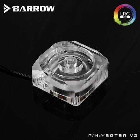 Barrow Acrylic DDC pump cover for combo reservoir and pump Aurora RGB