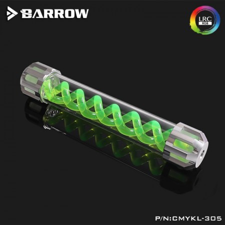 Barrow Composite version of multicolor T Virus 305MM matt Silver top cover- Spiral Green