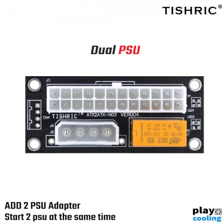 Add 2 PSU Adapter Black (Adapter ต่อพ่วง psu 2ตัว)