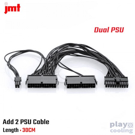 Add 2 PSU Cable (สายต่อพ่วง PSU 2ตัวให้เปิดพร้อมกัน ส่งในไทย)