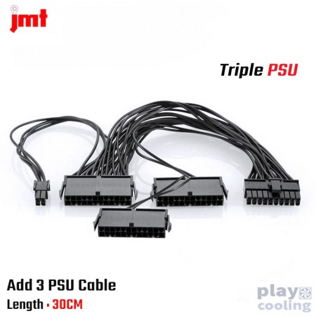 Add 3 PSU Cable (สายต่อพ่วง PSU 3ตัวให้เปิดพร้อมกัน ส่งในไทย)