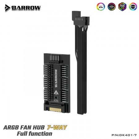  BARROW 7 WAYS FULL FUNCTION RGB AND FAN HUB (คอนโทนเลอร์ RGB 5V/PWM/12V 16 WAYS)