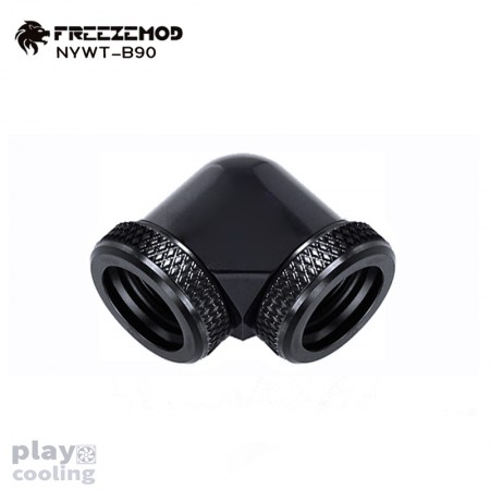 Feeeze Mod 14 mm Hard Tube – 90 Degree Double Fitting Black