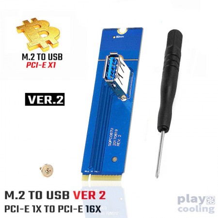 M.2 NGFF to Riser Card USB 3.0 VER.2 (สำหรับแปลง M.2 เพื่อต่อการ์ดจอ จัดส่งในไทย)