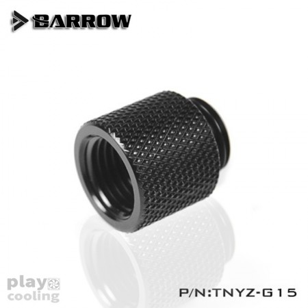 Barrow Male to Female Extender - 15mm Black