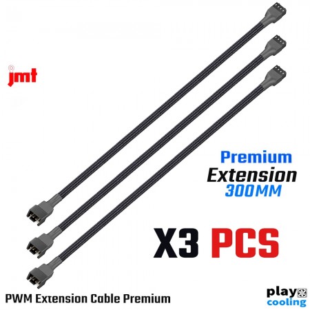 Cable Extension 300mm Fan PWM X3 (สายถักเพิ่มความยาวพัดลม 300mm)