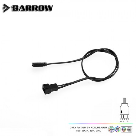(สายแปลง Barrow RGB ลงเมนบอร์ด) Barrow 5V Aurora The motherboard and lamp control connection line
