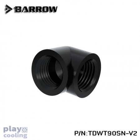 Barrow 90°Adapter ( Female to Felame ) Black