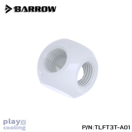 Barrow Metalic Cube Tee - 4Way White