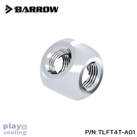 Barrow Metalic Cube Tee - 4Way Silver