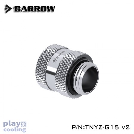 Barrow Male to Female Extender V2 - 15mm Silver