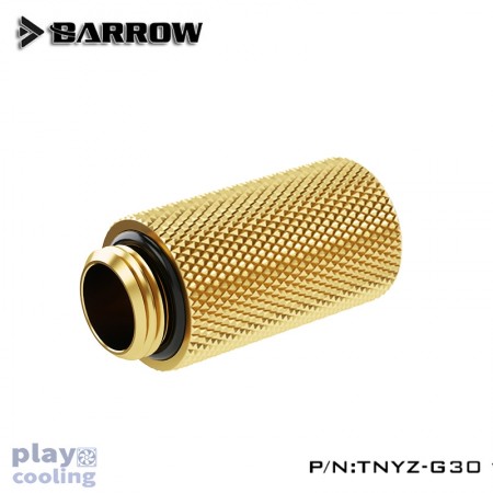 Barrow Male to Female Extender  - 30mm Gold