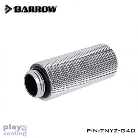 Barrow Male to Female Extender - 40mm silver