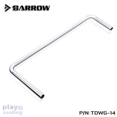 Barrow 14*12 Copper Chrome Plated Metal Rigid Tube 90°double bend