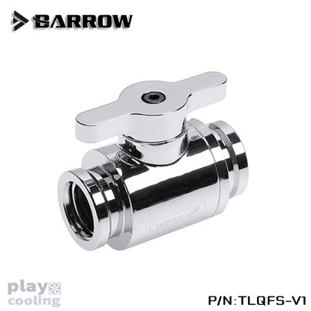 Barrow Mini Valve (with Brass plated handle-Silver shiny) Silver (วาวล์ชุดน้ำ)