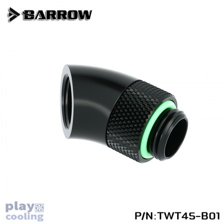 Barrow 45°Rotary Adapter (Male to Female) Black