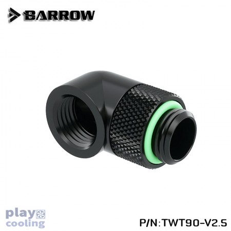 Barrow 90°Rotary Adapter (Male to Female) Black