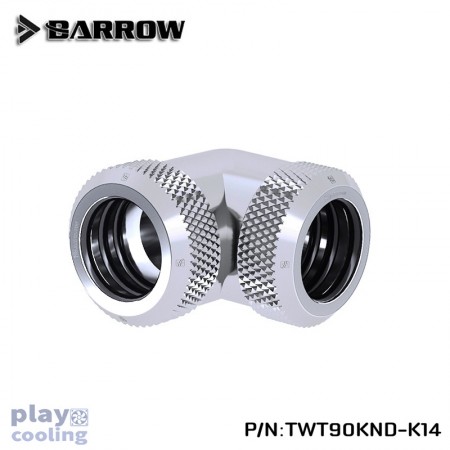 Barrow Double hard tube 90° Multi-Link Adapter 14mm Silver