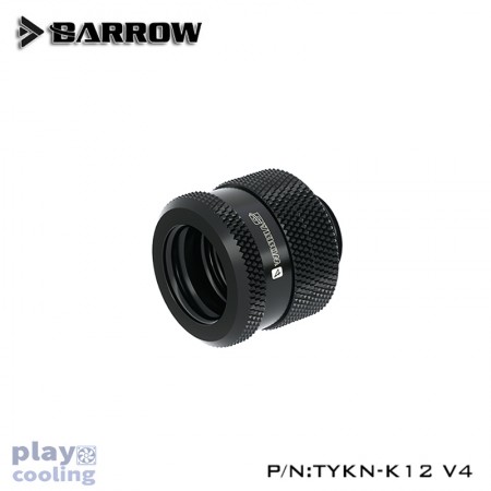 Barrow Compression Fitting  V4 - 12mm Black