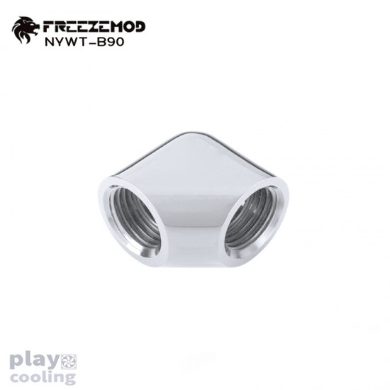 Freeze Mod 90 Degree Female to Felame Adapter Silver
