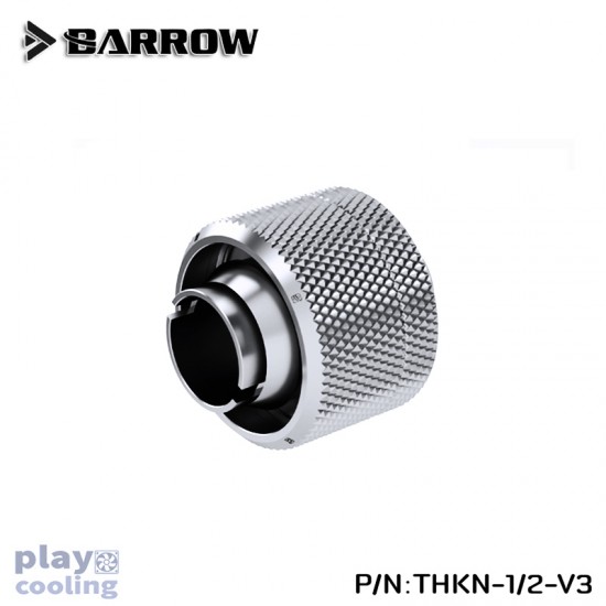 Barrow Compression Fitting(ID1/2-OD3/4)Soft Tubing silver