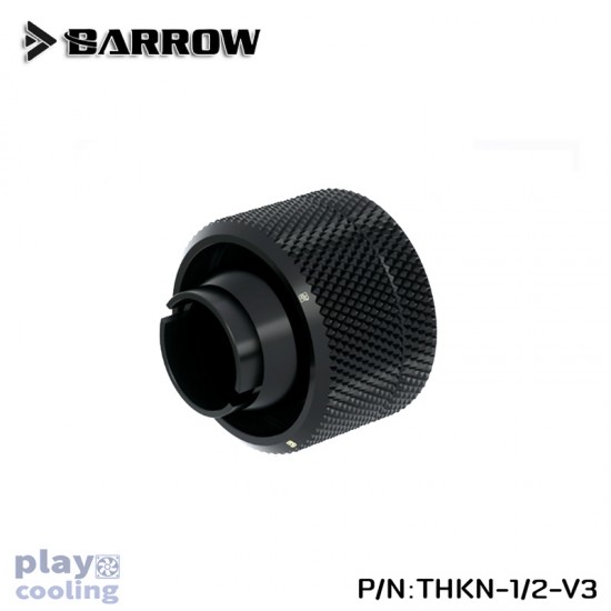 Barrow Compression Fitting (ID1/2-OD3/4) Soft Tubing Black