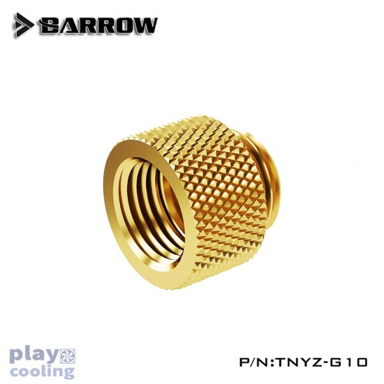 Barrow Male to Female Extender  - 10mm gold