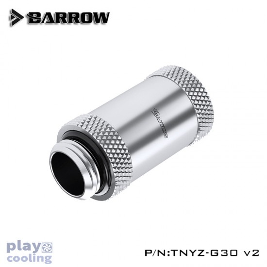 Barrow Male to Female Extender v2 - 30mm silver