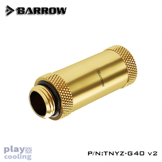 Barrow Male to Female Extender v2 - 40mm Gold