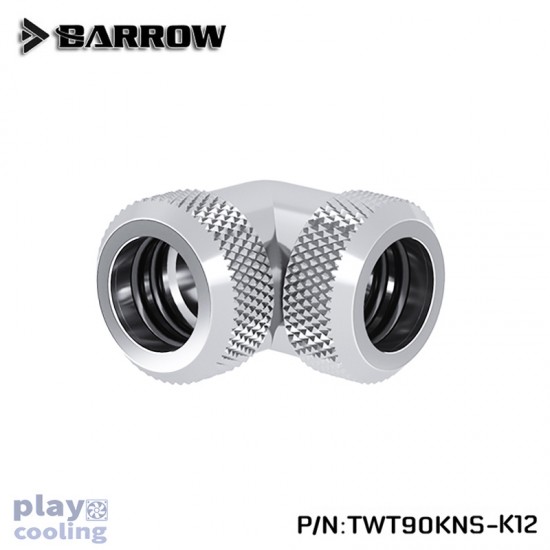 Barrow Double hard tube 90° Multi-Link Adapter 12mm Silver