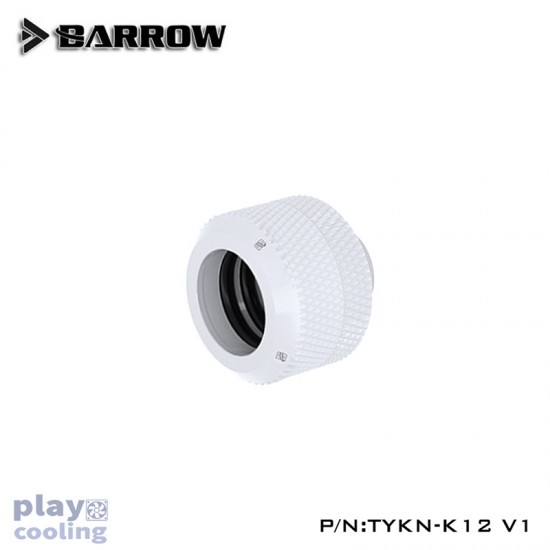 Barrow Compression Fitting - 12mm OD Rigid Tubing white
