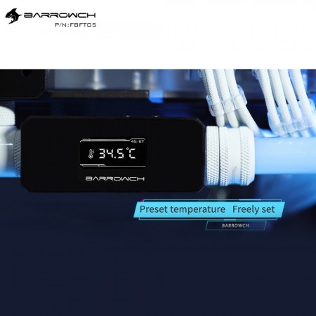 Barrowch multimode Water temperature meter with color TFT Silver (จอวัดอุหภูมิ Color OLED มัลติโหมด รับประกัน 1 ปี) 