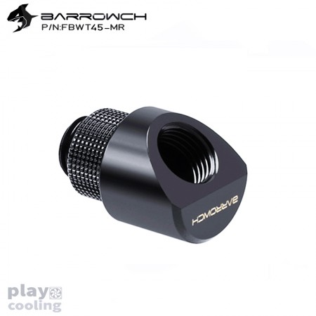 Barrowch 45°Rotary Adapter with smooth surface Black