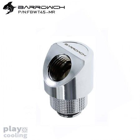 Barrowch 45°Rotary Adapter with smooth surface Siver