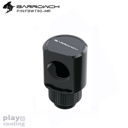 Barrowch 90°Rotary Adapter with smooth surface Black