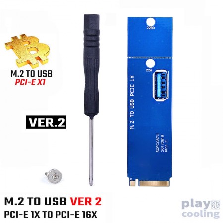 M.2 NGFF to Riser Card USB 3.0 VER.2 (สำหรับแปลง M.2 เพื่อต่อการ์ดจอ จัดส่งในไทย)