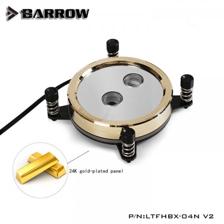 Barrow Real Gold limited edition CPU water block for INTEL platform Black (ผิวเคลือบชุบเคลือบทอง 24K)