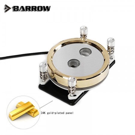Barrow Real Gold limited edition CPU water block for AMD AM4 platform White (ผิวเคลือบชุบเคลือบทอง 24K)