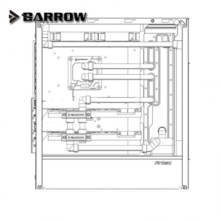 (รองรับเคสหลายรุ่น) Barrow Aurora waterway plate for case (DA601-SDB)