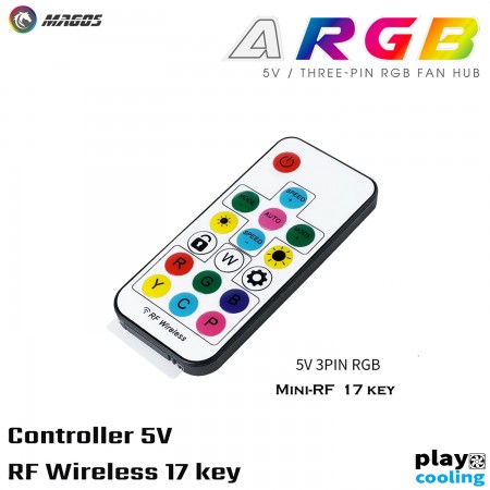 Controller 5V ARGB LED light RF Wireless 15 key (คอนโทรลเลอร์ ARGB 5V 3Pin)