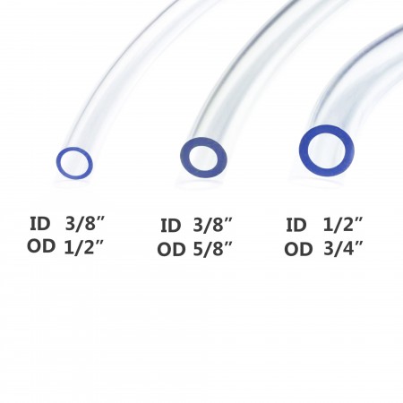 PlayCool Flexible Tubing Ultra Clear ID1/2 OD3/4  UV-Reactive 1m (สายยางคุณถาพสูง โปร่งใส UV ยาว 1 เมตร) 