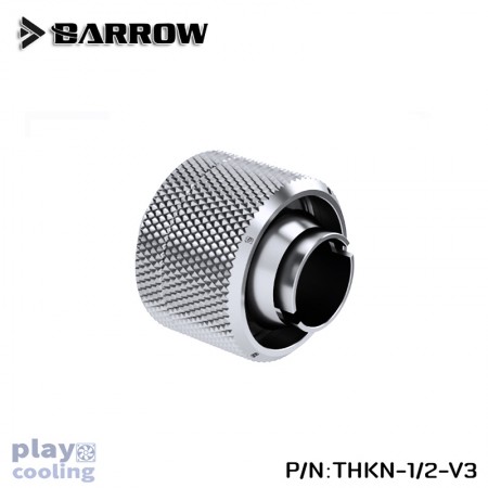 Barrow Compression Fitting(ID1/2-OD3/4)Soft Tubing silver