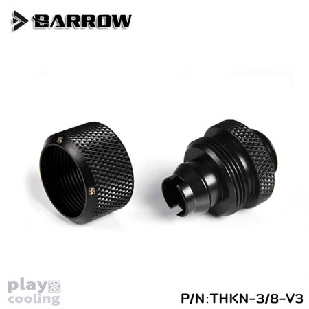 Barrow Compression Fitting (ID3/8-OD5/8) Soft Tubing Black
