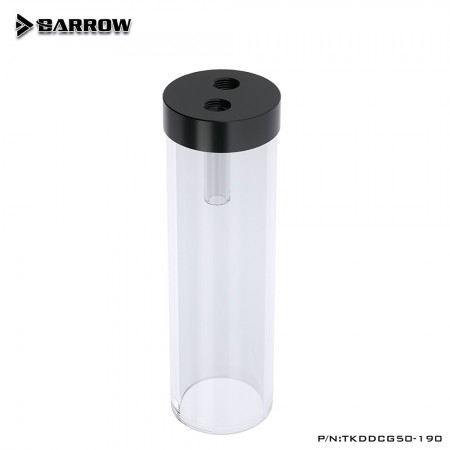 Barrow Water Tank for DDC Pump Cover (DIA:50MM, TL:190MM) Transparent body - (ถังพักน้ำสำหรับปั๊ม DDC ยาว 190mm )