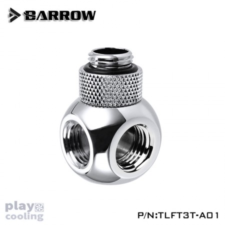 Barrow Rotary Metalic Cube Tee - 4Way silver