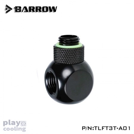 Barrow Rotary Metalic Cube Tee - 4Way Black