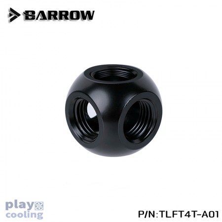 Barrow Metalic Cube Tee - 4Way Black
