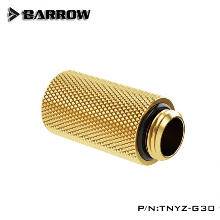 Barrow Male to Female Extender  - 30mm Gold